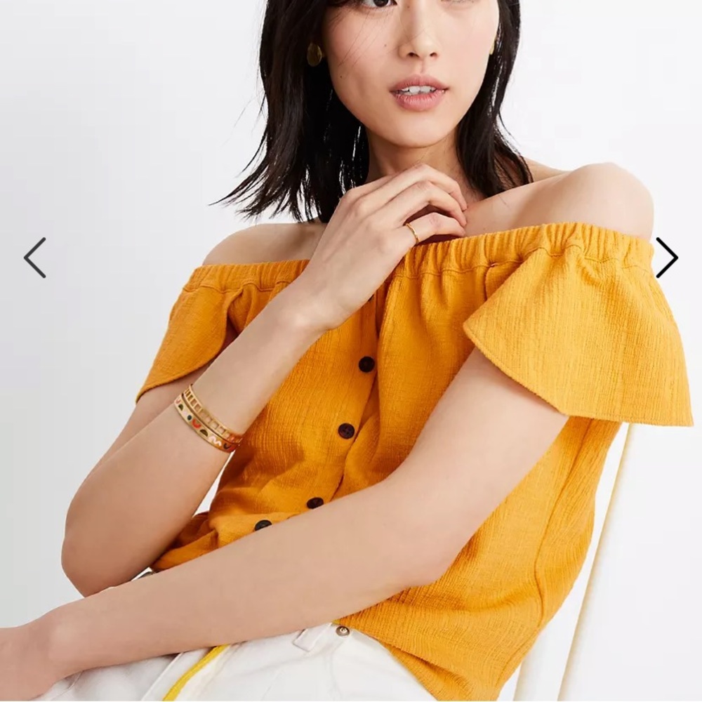 Madewell Texture & Thread Off-the-Shoulder Top - Picture 2 of 10